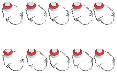 ZENZERO® - Tapones mecánicos para cierre hermético para botellas de cristal - Tamaño máximo del cuello de la botella 4 cm - Tamaño tapón (sin collar) 2,5 x 2,5 x 2 cm - 1 paquete de unidades: (10)