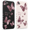 Pnakqil 2 Pezzi Cover per Apple iPhone 7/8/SE 2020/2022 4.7 Carina Estetica Farfalla Romantico Disegno Viola Morbido Donne Protezione Sottile Anti Fotocamera Antiurto Silicone TPU Morbida Case