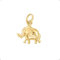 forme di Lucchetta - Elefant Glücksbringer aus 18kt Gelbgold Anhänger - 750, Goldanhänger Mädel Mädchen 750 Echtgold | Charms für Armbänder und Ketten (bis zu 4 mm) - hergestellt in Italien