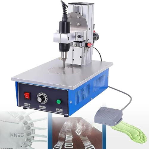 FENGSSLL 1200W Ultrasonic Plastic Welding Machine, Handheld Ultrasonic Spot Welder with Electronic Pedal φ9mm for Nylon Plastic
