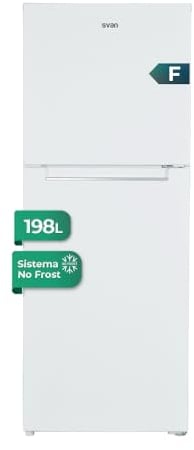SVAN Frigorífico Combi 2 Puertas Blanco SF145500FNF. Capacidad 198 Litros, Puerta Reversible, Bajo Nivel Sonoro, Eficiencia Energética Clase F