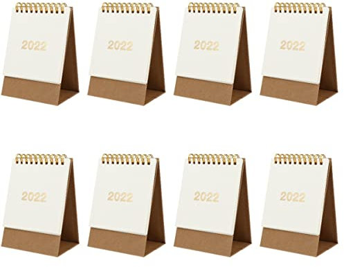 16 Stück 2022 2022 unbedruckter Tischkalender Monatsplaner kleiner Kalender 2022 Mini 2022 Kalender für Büro Kalender Planer Desktop Clamshell weiß magnetisch Wochenkalender Papier