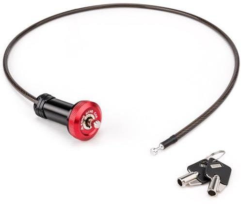 Knog Boa 60 – Fahrradkabelschloss – Lenkerendschloss – Diebstahlschutz für Mountain/Rennradstangen (rot)