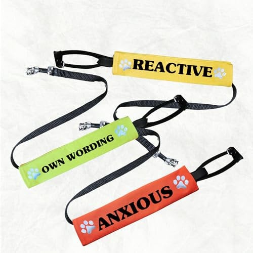 Dog Lead Slip, Sleeve waterproof, Nervous, Reactive, Need Space Reflective - be seen