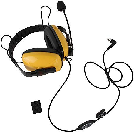 Beelooom Yellow Heavy Noise Cancelling Headphones for GP300 CP200 2Pin