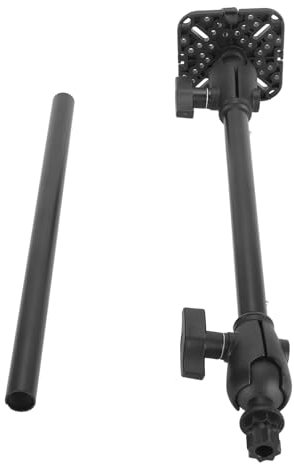 Fischfinder-Montagebasis, Universal Marine Dual 360° Rotation Kugelhalterung Fischfinder Halterung mit Langem Rohrarm, Elektronischer Fischfinder-Halter, Finder-Rack für Boot,