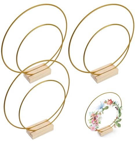 3 Stück Metallringe zum Basteln mit fuß,Dekoring mit fuß,3 Stück 20cm +3 Stück 15cm Metallringe zum Basteln für DIY Traumfänger, Hochzeitsdekorationen und Weihnachtsbasteleien
