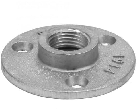 Flansch 2 Stück BSP-Gewinde-Rohrverschraubungen aus Aluminiumlegierung, Wand-Boden-Flansch Temperguss(DN25)