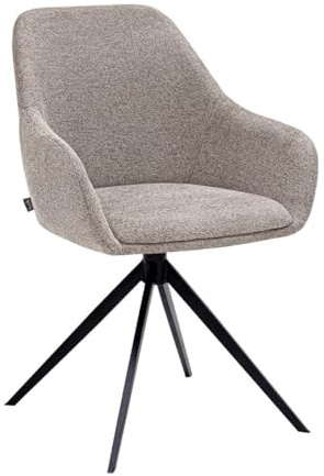 Kick Collection Drehstuhl Mex - Taupe - Modern und Hochwertig - Strukturierter Stoff en Metall - Erhältlich in vielen Farben