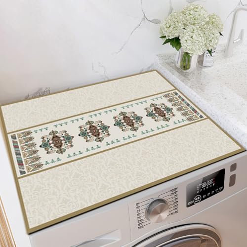Tappetino per Lavatrice 40x60cm,Antipolvere Tappetino Protettivo per Copertura,Super Assorbente Superiore per Lavatrice e Asciugatrice Protezione,Tappetino Antiscivolo Copri Lavatrice Universale,H
