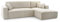 FurniShop24 Ecksofa mit Schlaffunktion und Bettkasten - Eckcouch L-Form Klappsofa - Schlafcouch zum Wohnzimmer, Minimalistisches Design Couch Zoom Beige, Rechts Schlafsofa