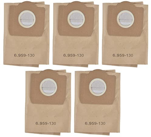 Staubsaugerbeutel, 5 Stück, kompatibel mit Kärcher 6.959, 130.0 WD00, WD3300, WD3500, effiziente Staubsammlung für Zuhause, Büro und Wohnräume