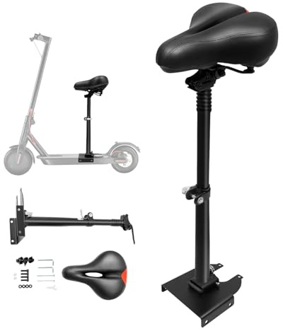 OUBUBY Faltbarer Elektroroller Sitz Verstellbarer Skateboard Sattel für X-i-a-o m-i M365, Elektroroller Sitzsattel Sit Ersatzzubehör Höhenverstellbar Sattel Scooter-Sitz Stuhl Ersatz 50-68CM