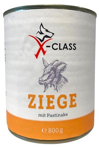 Ziege mit Pastinake, Hundenassnahrung, 24x800g Sparpack, Premium Nassnahrung für Hunde, hypoallergen, getreidefrei, hoher Fleischanteil