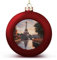 6 cm Weihnachtskugel, Ornamente, Paris, Naturlandschaft, Druck, roter Kunststoff, bruchsichere Weihnachtskugeln, Dekoration, hängende Weihnachtskugeln, Dekorationen, Kugeln für Weihnachtsbaumschmuck,