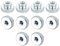 sourcing map Knurled Thumb Nuts, 18Pcs M6x1mm Iron Round Knobs Fasteners for 3D Printer Part, Silver Tone