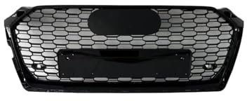 RUIHAHA Auto Front Kühlergrill Tuning Zubehör für BMW RS5 A5/S5 B9 2017 2018 2019 Auto Frontstoßstangengrill Auto-frontgrill Auto-kühlergrill,Chrome Emblem