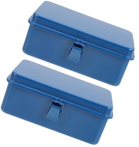 CHILDWEET 2stücke Werkzeugkasten Aus Metall Mit Schloss Tragbar Für Auto Und Garage Langlebig Für Werkzeugaufbewahrung Und Organisation Im Haushalt