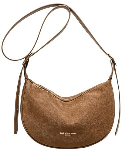 Micmores Crossbody Bag Damen Wildleder-Imitat Umhängetasche Damen Klein Suede Bag Schultertasche Hobo Handtasche Shoulder Bag Women mit Verstellbarer Schultergurt