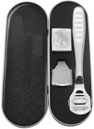 Premium Stainless Steel Foot File Kit - Effective Pedicure Tool for Removing Dry Skin, Cracked Heels & Calluses | Suitable for Wet & Dry Feet | Durable Design