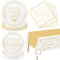 61 Pieces Happy Engagement Party Decorations - Including Engagement Paper Plates, She Said Yes Napkins, and Engaged Tablecloth for Wedding Bridal Shower Party Supplies, Serve 20 Guests
