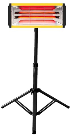 DATOUBOSS 2000W Infrarot Lacktrockner Trockner Kurzwellig Auto Farbtrockner Infrared Dryer Spotlight Mit 0–90 Minuten intelligente mechanische Zeitsteuerung (650×500MM)