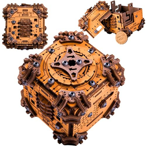 WOODEN.CITY Tesseract's Secret - Boîte de puzzle en bois pour adultes - Kit casse-tête 3D - Escape Room in a Box Challenge - Cadeau unique pour homme et femme - Fabriqué en UE