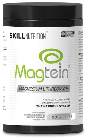 Skill Nutrition Magtein® Magnesium L-Threonate | 90 Tablets | Advanced Magtein® Magnesium Form | Supports Cognitive Function & Focus | High Bioavailability | Premium Dietary Supplement*