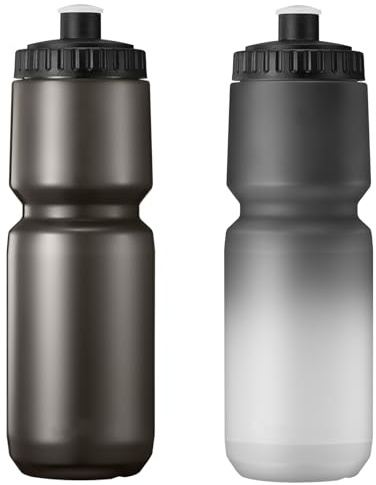 ETDW 2 Pack 1000ml Bike Water Bottle, 32oz Cycling Bottles with Capacity Scale, BPA-Free, Reusable, Squeeze Sports Bottle Leak Proof for Mountain Bicycle, Camping, Gym, Running