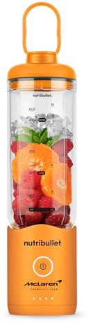 nutribullet Flex X McLaren F1 Team - Blender Portable 590ml Orange | Blender à Smoothie, Sans Fil, Sans BPA, Rechargeable USB-C, Mixe Glace et Fruits Surgelés, Couvercle, Boucle, NBP213PA-MC