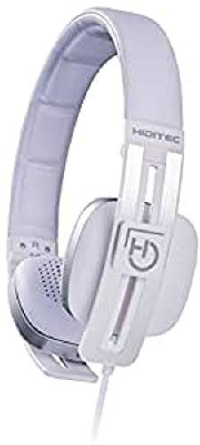 Hiditec | Cuffie Wave cablate | Caschi bianchi per PS4, PC, Xbox, Smartphone | con cavo rinforzato e microfono | Suono surround | Prodotto spagnolo | Cuffia con fascia bianca