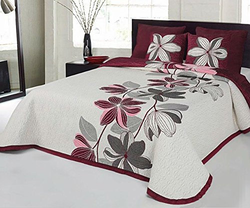 Algodonea Colcha Reversible de Hilo Tintado, Mod. LARIA de Muy fácil Lavado.Fabricada en CEE (150)