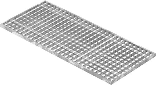 Fenau - 390 x 890 x 20 mm - Gitterrost, MW: 30/30 mm, verzinkt, Rost für Zarge: 400 x 900 x 23 mm, Bau-Normrost für Lichtschacht