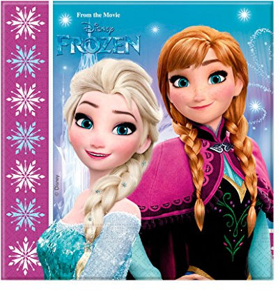 FROZEN - Serviettes d'anniversaire Reine des Neiges - lot de 20