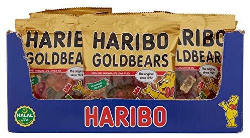 HARIBO Halal Goldbears – Fruity and Chewy Gummy Sweets – 100g x 24 Packs (Case)
