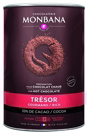 Monbana Trinkschokolade Rich & Creamy Chocolate Mix ('Tresor de Chocolat') 1000g