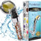 PureAction Pomme de douche à la vitamine C avec tuyau et filtres de rechange – Adoucisseur d'eau dure – Filtre au chlore et au fluorure – Pomme de douche filtrée purifiante avec perles – Aide la peau