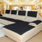 Dick Anti-rutsch Sofa Abdeckung, Multi-Size Sofa Schutz schonbezug, Sofabezüge,Sofa Arm Covers, Sofa Überwürfe Für ledersofa Verkauft in stück -schwarz 80x160cm(31x63inch)