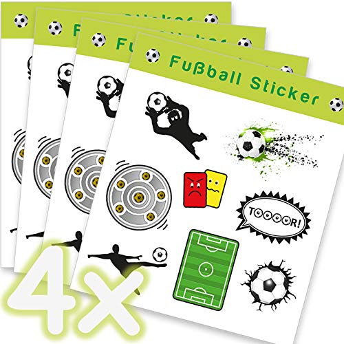 Neu: 32-teiliges Sticker-Set * Fussball * als Mitgebsel, als Geschenk oder zum Basteln | Fußball Fussballer Soccer WM EM Aufkleber Bilder Kinder Kindergeburtstag Geburtstag