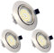 LED Einbaustrahler dimmbar ohne Dimmer GU10 6W Warmweiß 3000K schwenkbar Einbauleuchten 550LM mit 82RA als CRI Runder Zinklegierungr 230v LED Spot IP20 Einbaulampen (3er Set)