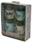 Set of 4 Metal Farm Friend Bucket Design Cockerel Handle Boiled Egg Cups Buckets