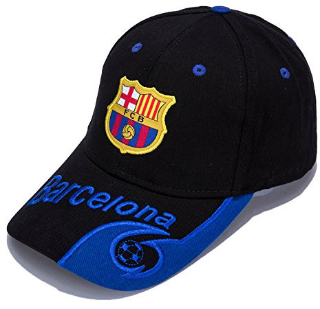 Louishop Baseballkappe mit gesticktem Logo, Unisex, für Fußballfans - Schwarz - Einheitsgröße