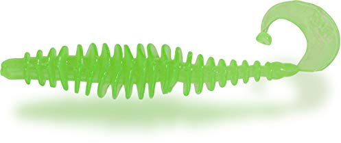 Magic Trout 1,5g 5,5cm T-Worm Twister neon grün Käse 6 Stück