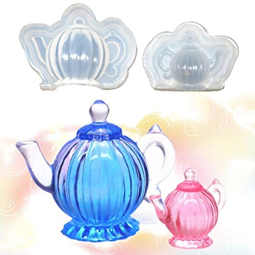 mothcattl Resin Molds, Assorted Teapot Silicone Epoxy Resin Decorating Mold Cake Baking Mould DIY Tool for Jewelry Making Home Decoration Art Craft Lovers S