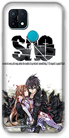 Schutzhülle für Oppo A15 Manga SAO Sword Art Online Weiß