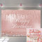 WDA Or Rose Thème Fond Joyeux Anniversaire Photographie Toile de Fond Goutte D'eau Et Diamant Décoration Bannière 16e 18e 21e Anniversaire Accessoires De Fête Studio Photo Booth Supplies 7x5FT