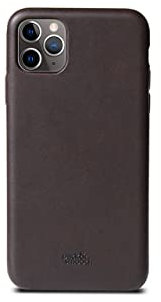 Pack & Smooch Für iPhone 13 (6,1) Lederhülle Ledercase Backcover -Chester- aus Pflanzlich gegerbten italienischem Leder (Dunkelbraun)