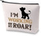 BAUNA Kosmetiktasche mit Aufschrift I'm Working On My Roar, Simba-Geschenk, König der Löwen, Roar