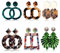 Finrezio 6 Paar Ohrclips für Damen Statement Harz Acryl Tropfen Baumeln Ohrringe Leichte Geometrische Creolen Nicht Durchbohrte Ohrringe Ohrclip