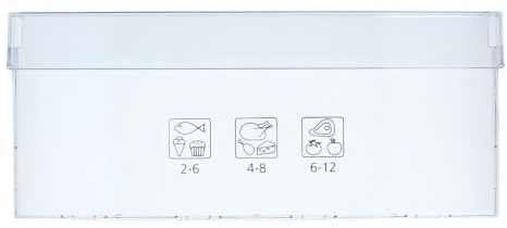 easyPART passend für Beko 5906370300 Frontgriffblende für Gefrierschubladen | Oben in KühlGefrierKombination, Transparent, Bedruckt, Kunststoff, Gefrierteil, Gefrierschrank, Gefriergutkasten